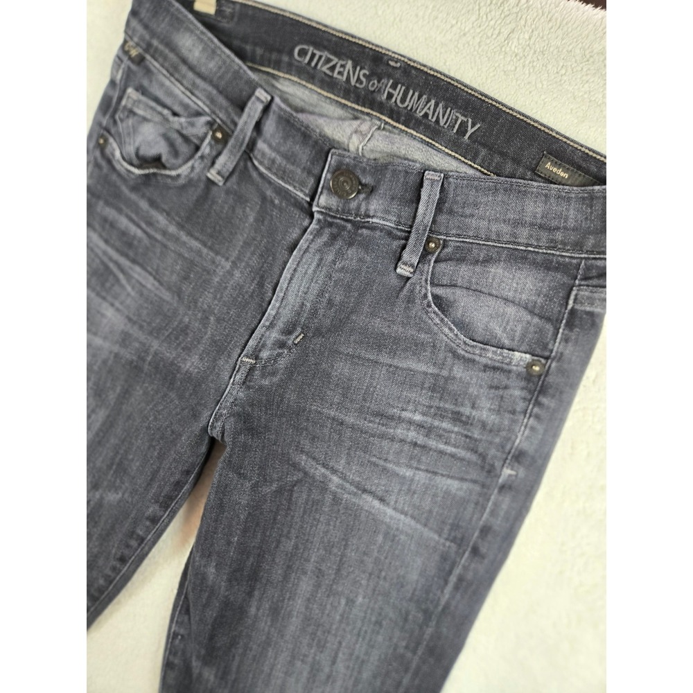 Citizens of Humanity Avedon Skinny Jeans Dark Grey Faded Wash Size 27